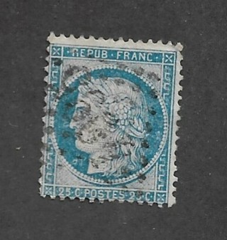 1871 France Sc58 25c Ceres used