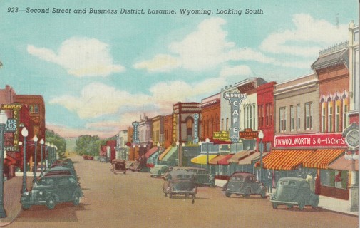 Vintage Used Postcard: k: Linen: Laramie, WY