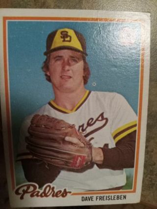 1978 TOPPS DAVE FREISLEBEN SAN DIEGO PADRES BASEBALL CARD# 594