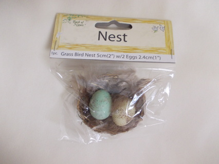 NEST Craft Grass Bird Nest 2" with Eggs