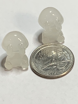 MINI GHOSTS~#9~SET OF 2 GHOSTS~GLOW IN THE DARK~FREE SHIPPING!