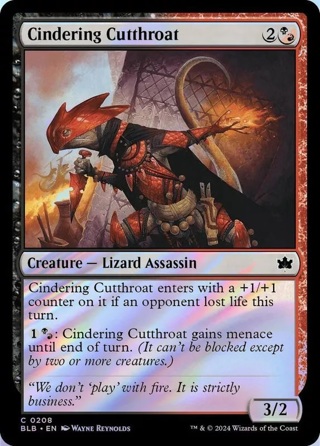 Cindering Cutthroat MTG BLB 208 C NM FOIL