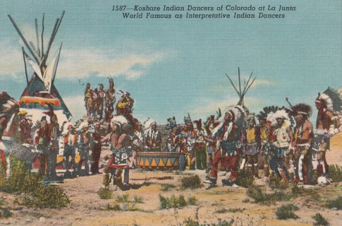 Vintage Unused Postcard: c: Koshare Indian Dancers of Colorado