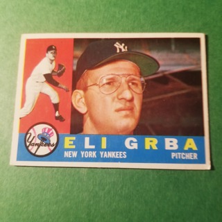 1960 - TOPPS EXMT - NRMT BASEBALL - CARD NO - 183 - ELI GRBA - YANKEES