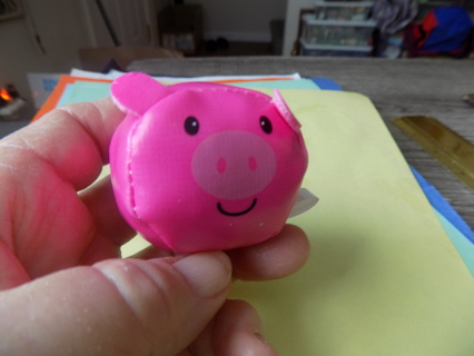 Pink leather pig hacky sack ball 2 inch round