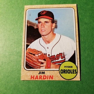 1968 - TOPPS EXMT - NRMT BASEBALL - CARD NO. 222 - JIM HARDIN - ORIOLES