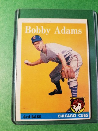 1958 - TOPPS EXMT - NRMT BASEBALL - CARD NO. 99 - BOBBY ADAMS - CUBS