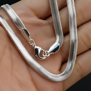 Silver Titanium 21IN Snake Chain BNIP