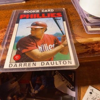 1986 topps Darren Daulton rookie baseball card 