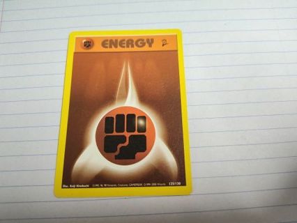 Pokemon Base Set 2 Fighting Energy 125/130 #1