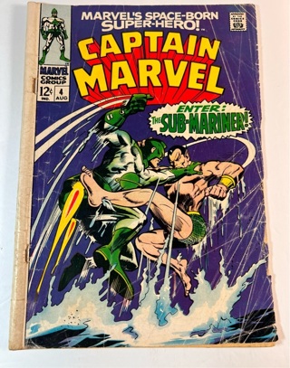 Captain Marvel #4 (1968) Sub-Mariner App., Full Page Ad for Silver Surfer #1 