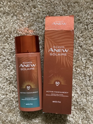 Avon Isa Knox Solaire Sunscreen.  New