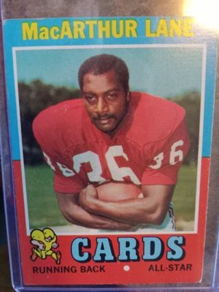 1971 T.C.G. MacARTHUR LANE ST. LOUIS CARDINALS FOOTBALL CARD# 135