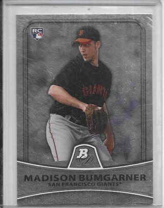 Madison Bumgarner 2010 Bowman Platinum #73 Rookie Card