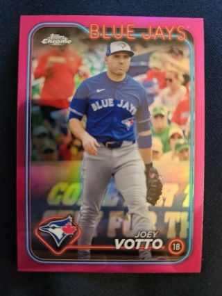 2024 Topps Chrome Pink Refractor Joey Votto