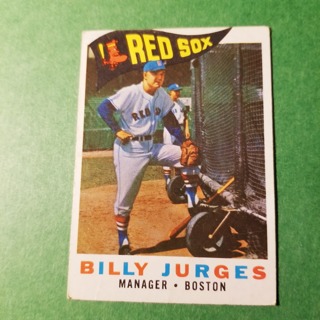 1960 - TOPPS BASEBALL CARD NO. 220 -  BILLY JURGES MGR. - RED SOX - EXMT-NRMT+