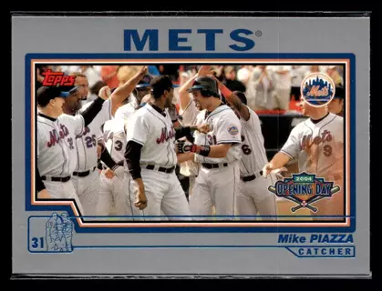 Mike Piazza - 2004 Topps Opening Day #15 - Mets star - HALL OF FAMER - Mint card