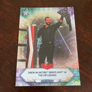 2021 Topps WWE - [Base] - Silver Foilboard #79 Raw - Drew McIntyre Drops MVP in The VIP Lounge