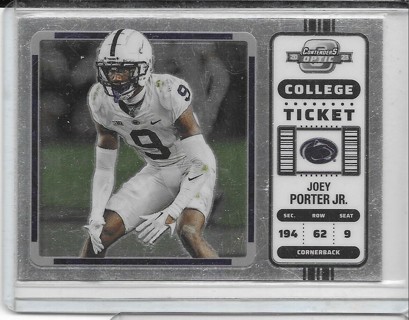 Joey Porter Jr 2023 Chronicles Draft Contenders Optic #21 Rookie Card