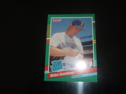 1991 Donruss Rated Rookie    Mike Gardiner  card   #  417   Seattle Mariners