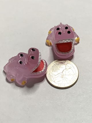 CROCODILES~#4~PURPLE~SET OF 2~GLOW IN THE DARK~FREE SHIPPING!