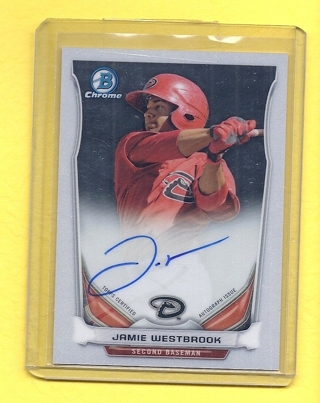 2014 Bowman Chrome Jamie Westbrook Autograph Auto Baseball Card