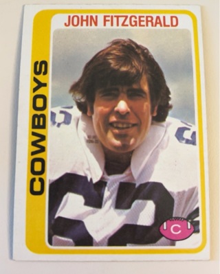 1978 Topps John Fitzgerald Dallas Cowboys 