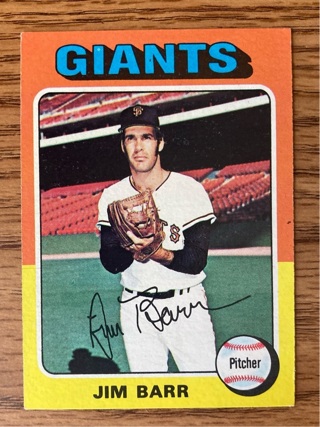 1975 Topps Jim Barr baseball card 