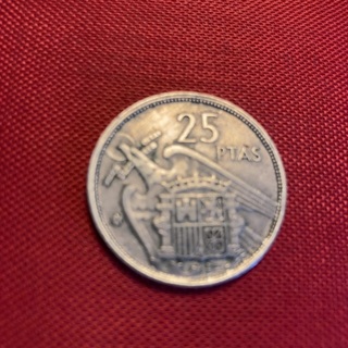 SPAIN 25 Ptas – 1957