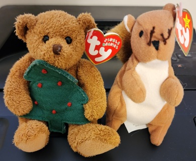 NEW - TY Teenie Beanie Babies - "Twinkling" & "Nuts"