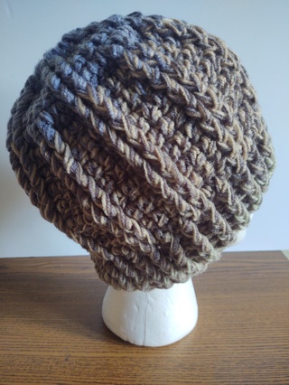 Hand Crocheted Ribbed Hat 