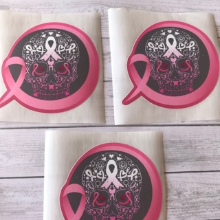 3 Large Breast Cancer Warrior Stickers, Free Mail