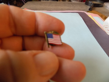 American flag metal hat pin # 1