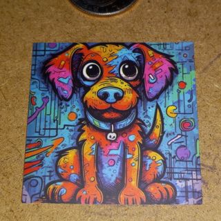 Dog Cute new 1⃣ nice vinyl sticker no refunds regular mail only Very nice