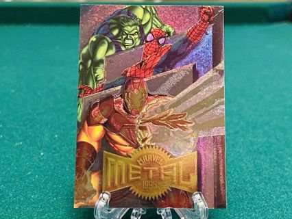 1995 Fleer Marvel Metal Checklist Hulk Spider-Man Iron Man #138