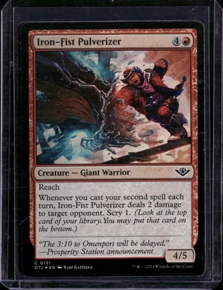 Iron-Fist Pulverizer - 131 - Foil - OTJ - NM - MTG - Magic the Gathering