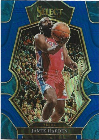 2022-23 SELECT JAMES HARDEN BLUE REFRACTOR CARD