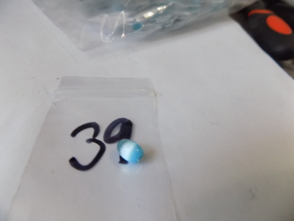 Sky blue large oval cats eye bead # 39