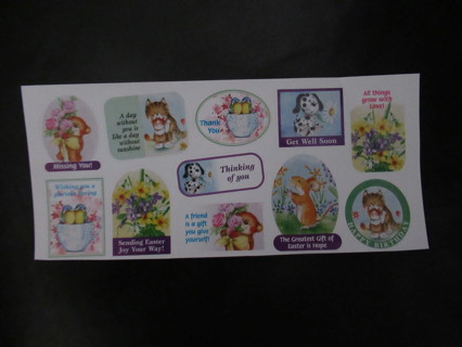 Fun sheet of  Colorful EASTER type stickers