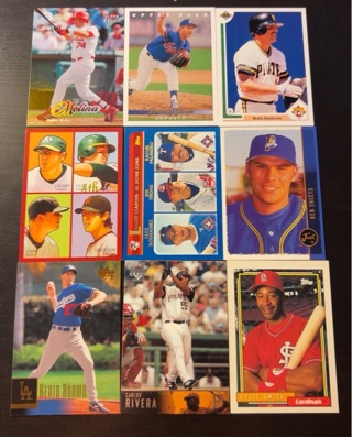 9 Baseball cards 