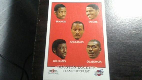 2001 FLEER TRADITION CHECKLIST HOUSTON ROCKETS BASKETBALL CARD# 274