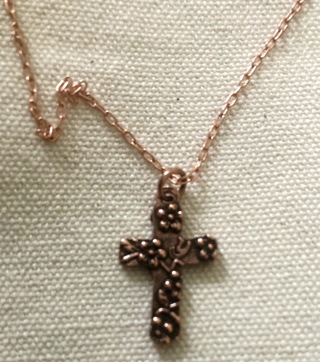 Beautiful Rose Chain Cross Necklace
