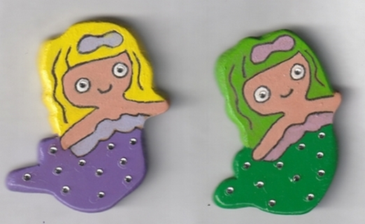 2 LITTLE MERMAID MAGNETS #1 (PLEASE READ DESCRIPTION)