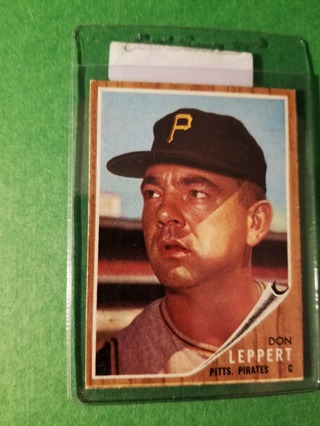 1962 - TOPPS EXMT - NRMT BASEBALL - CARD NO. 36 - DON LEPPERT - PIRATES