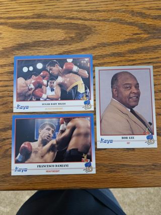 1991 KAYO Boxing trading cards #157,#158,#159.