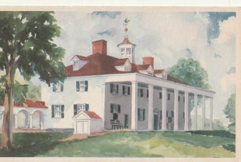 Vintage Unused Postcard: GIN: Home of George Washington, Mount Vernon