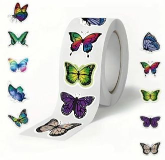 ↗️⭕(10) 1" BEAUTIFUL BUTTERFLY STICKERS!! (SET 6 of 6)