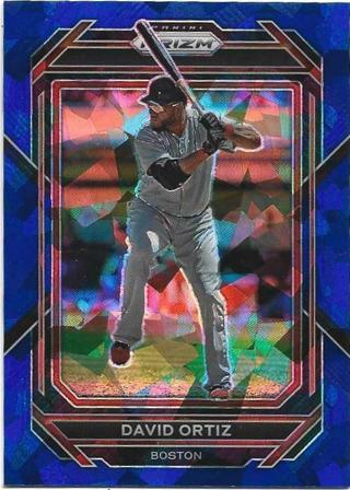 2023 PRIZM DAVID ORTIZ BLUE CRACKED ICE PRIZM REFRACTOR CARD