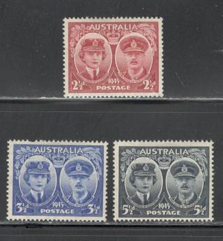 Australia 1945 Sc # 197-99 "Duke and Duchess of Gloucester" MH