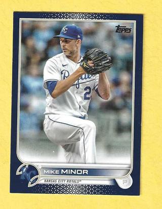 2022 Topps Series 1 Mike Minor Royal Blue Insert Baseball Card